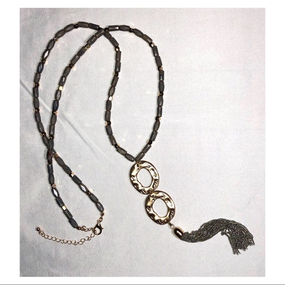Antique Gold/Silver Long Tassel Necklace